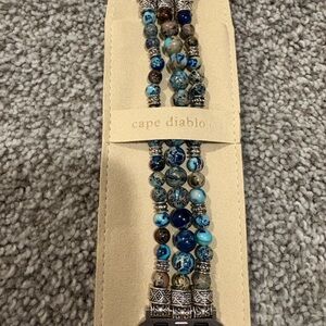 Cape Diablo Blue and Brown Beaded Bracelet